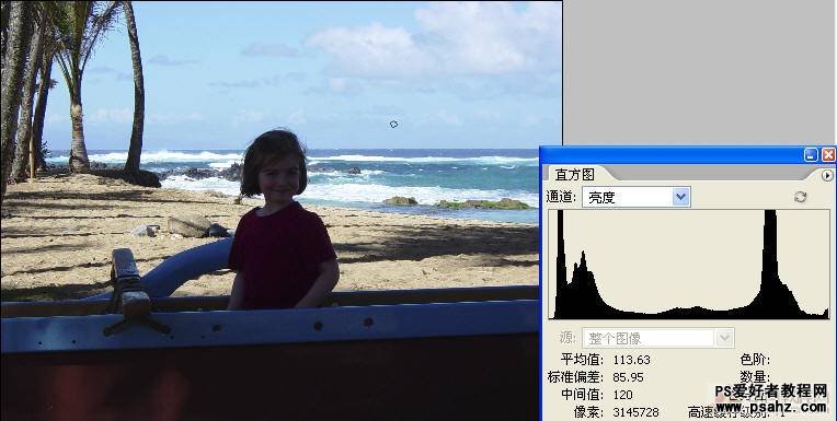 photoshop照片清晰化处理教程：修复儿童逆光照