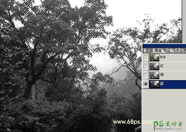 PS后期调色教程:调出风景照模拟森林的日出效