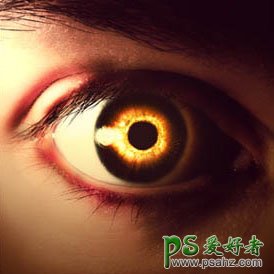 利用PS把普通的眼睛照片制作出金色的眼球特效