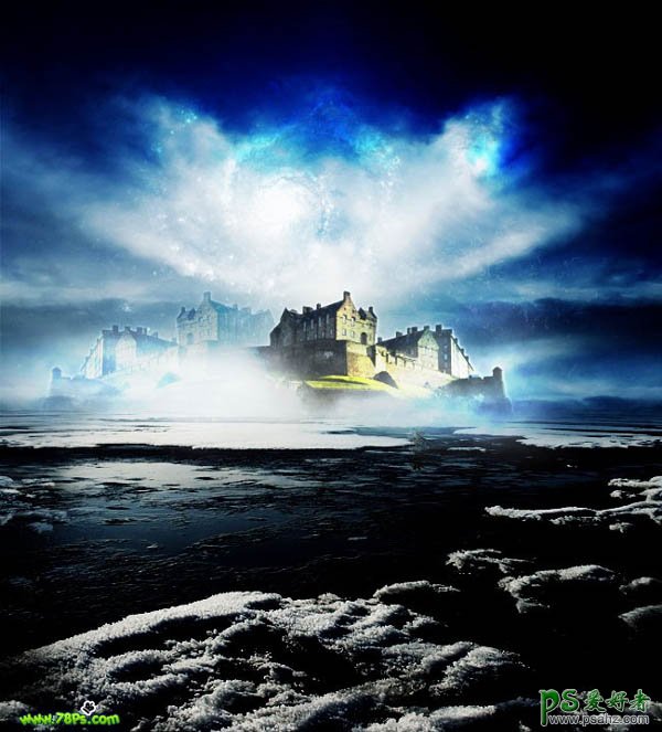 PS合成教程：创意打造一座冰河上的古代城堡