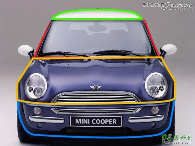PS鼠绘教程：教你简单鼠绘漂亮的小汽车，鼠绘一辆可爱的蓝色小汽