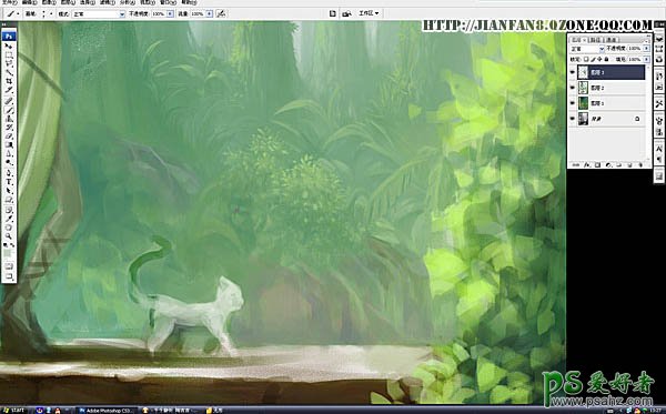 PS鼠绘教程:绘制梦幻仙境森林漫步的少女魔法