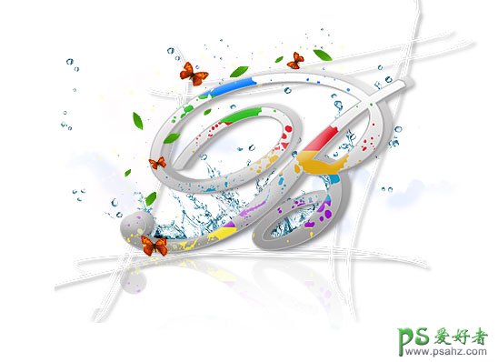 PS创意设计潮流动感艺术字，彩色运动潮流喷溅字制作教程