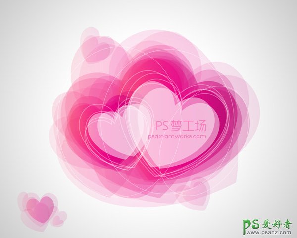 PS心形图片制作教程_设计抽象可爱的心形图片_浪漫心形图片