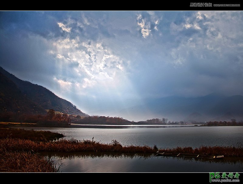 PS风景照调色实例教程：给湖景风光照片调出绚丽的艺术效果