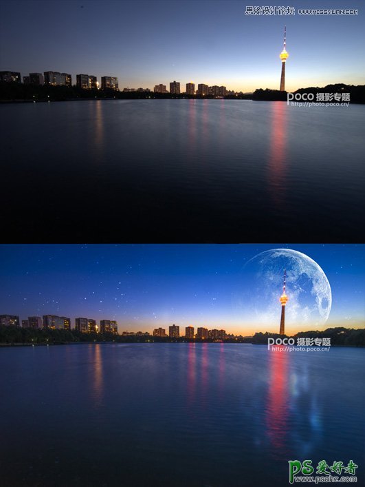 photoshop给城市风光大片制作出唯美的梦幻星空效果