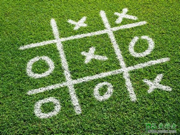 PHOTOSHOP简单三步制作绿色草坪上的喷涂文字，涂鸦文字制作教程