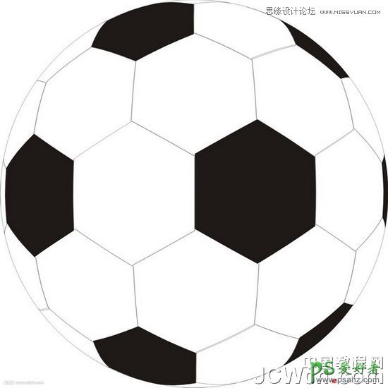 CDR实例教程：利用鱼眼工具制作足球失量图，足球图形，足球素材