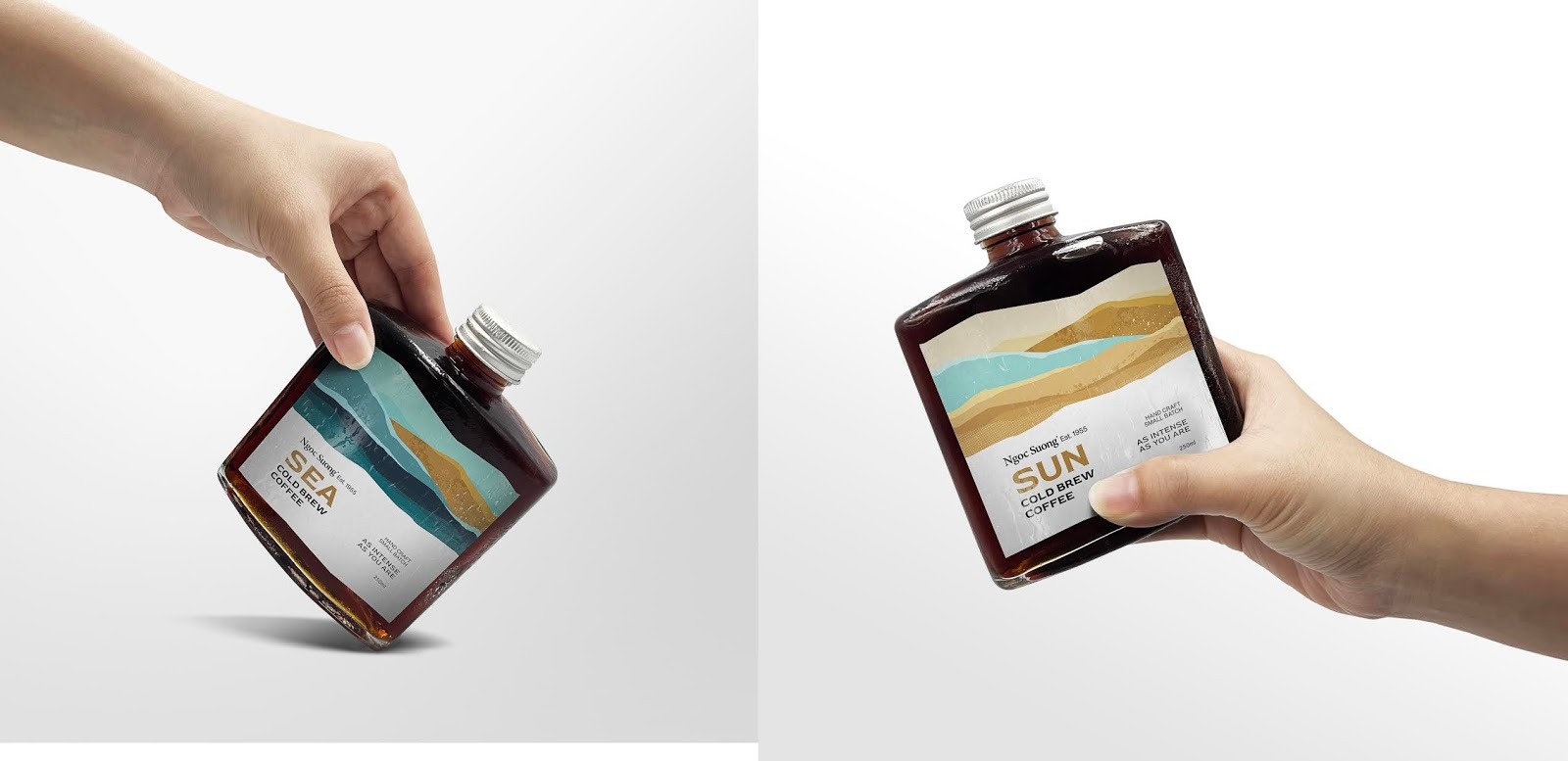 国外1955饮料包装设计作品欣赏，波浪线主题设计。
