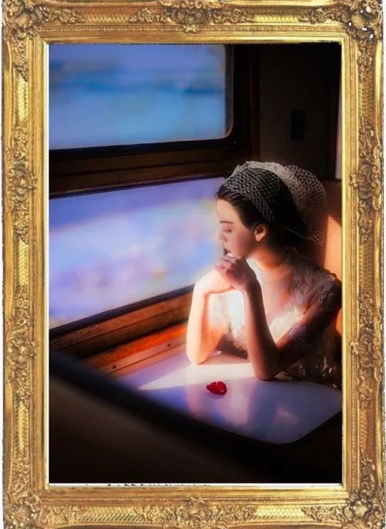 Photoshop给女性人像制作成浓郁复古油画色调婚纱主题照。
