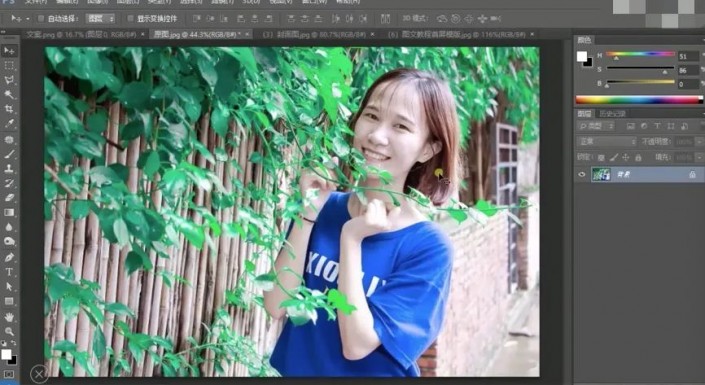 Photoshop给少女人像写真艺术照调出漂亮的日式小清新风格。