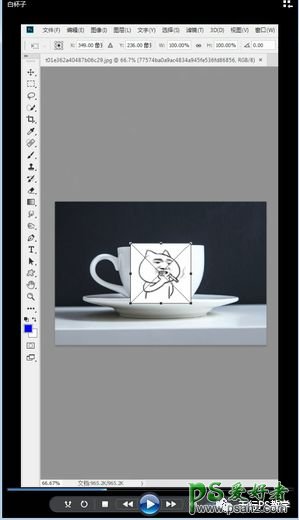 PS贴图效果教程：学习给陶瓷杯子制作逼真的贴图,个性贴图杯子。