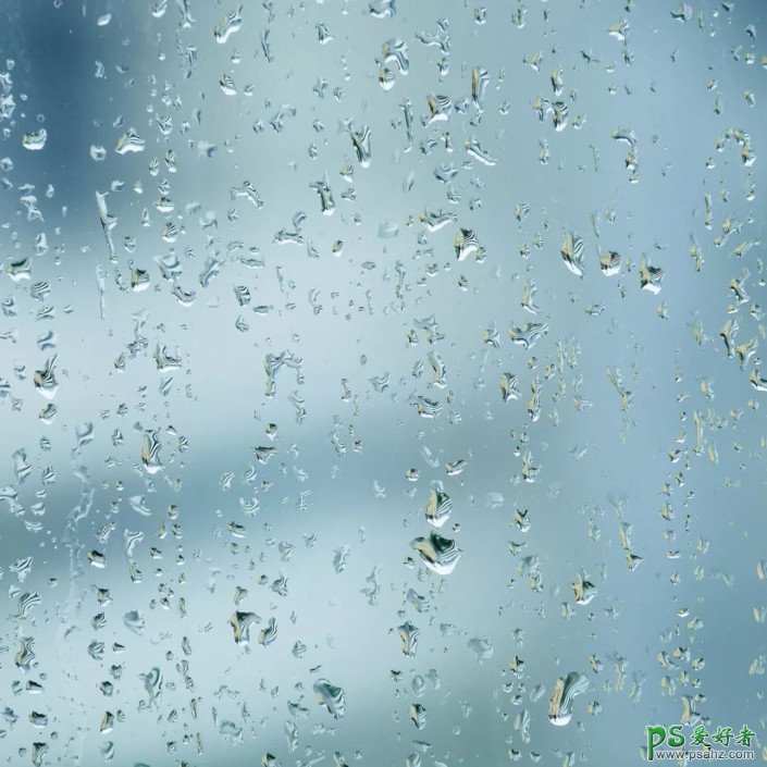 PS制作春雨过后玻璃上逼真的水珠效果,一起感受春雨带给人的气息