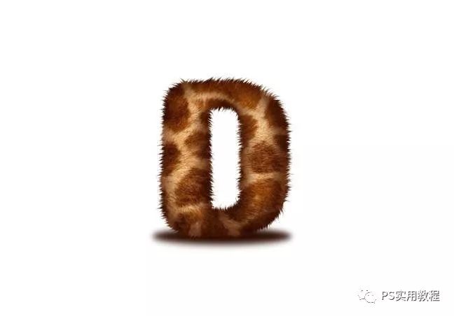 PS特效文字制作教程：设计毛茸茸的动物皮毛字,豹纹效果特效字。