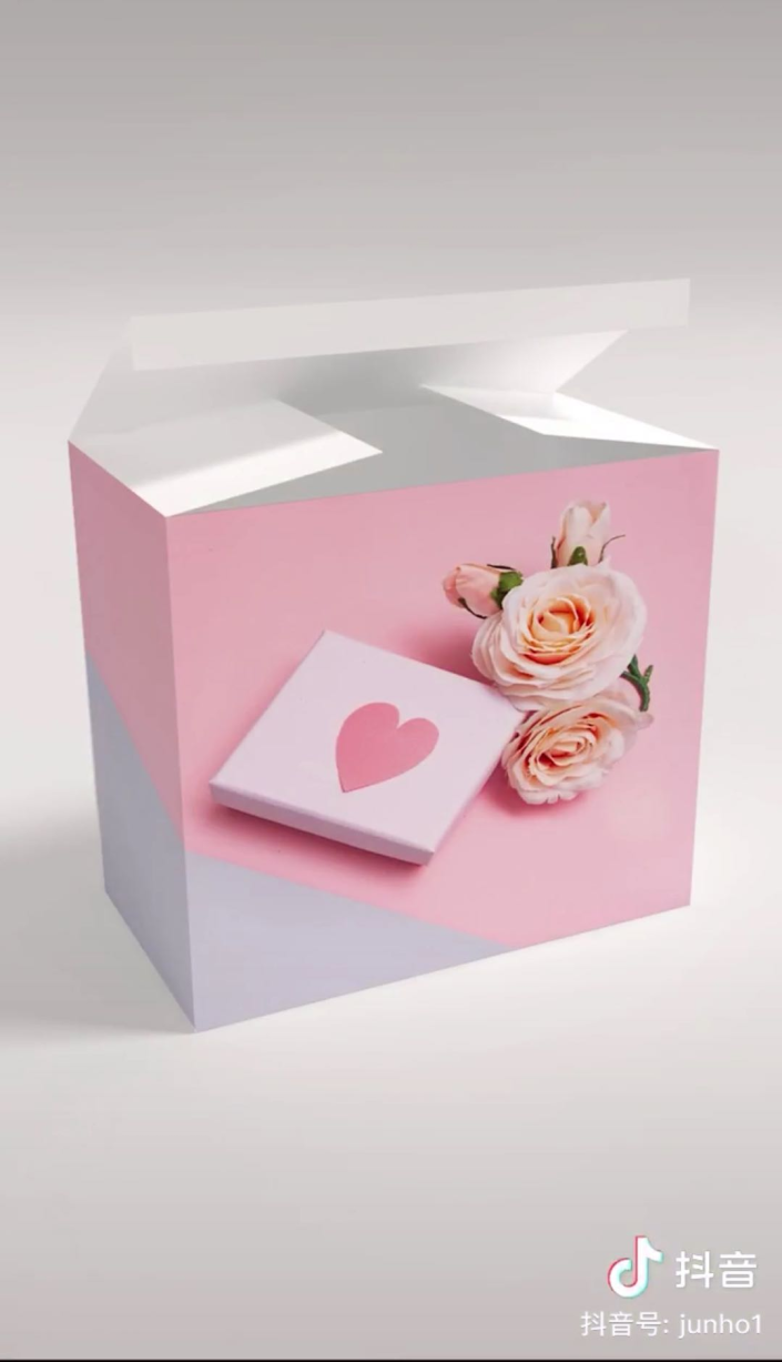 PS贴图效果制作教程：学习给纸盒贴上精美的图案,做成漂亮的礼盒