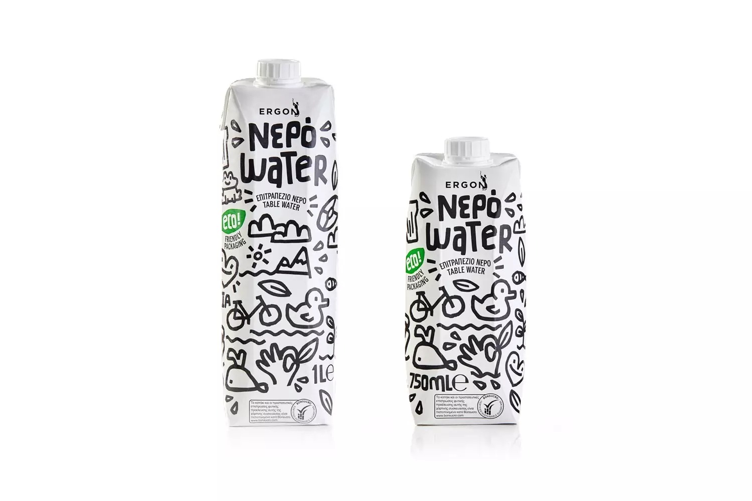 国外瓶装水包装设计作品,简洁大气的瓶装水宣传设计。