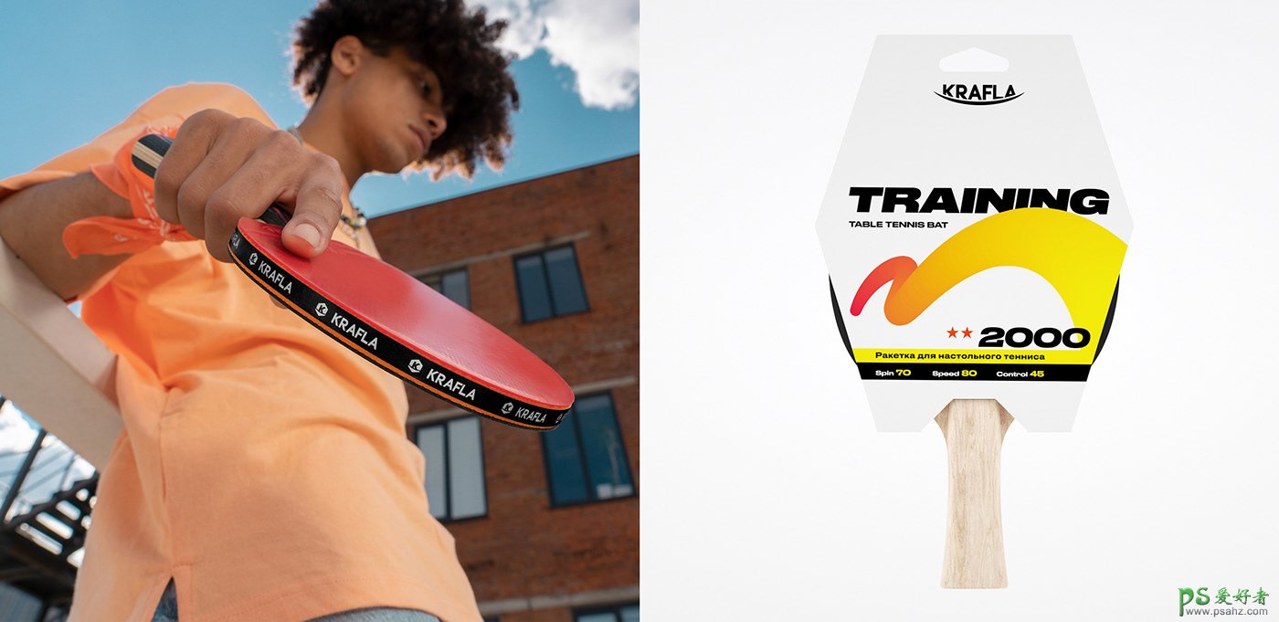 创意的乒乓球、羽毛球球拍宣传设计，包装设计作品欣赏。