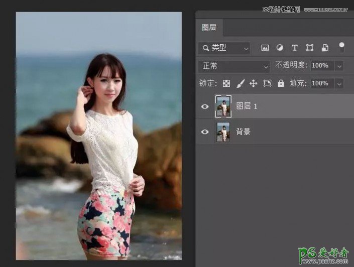 PS照片处理教程：巧用内容识别工具给人物照片无损进行缩放尺寸。