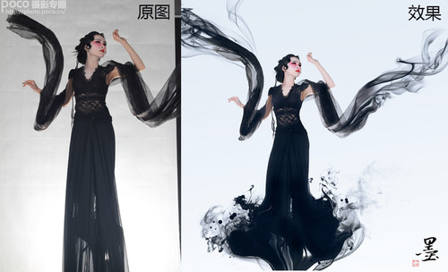 PS后期合成中国风水墨人像，制作与众不同的视觉体验。